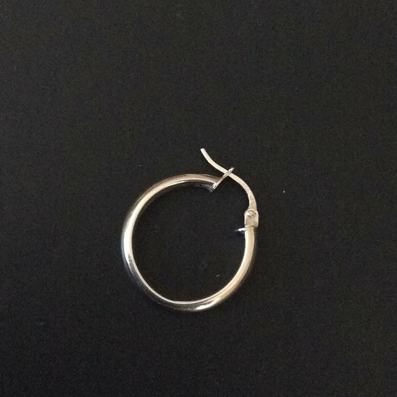 Sterling Silver Single Hoop Earring - Picture 1 of 4
